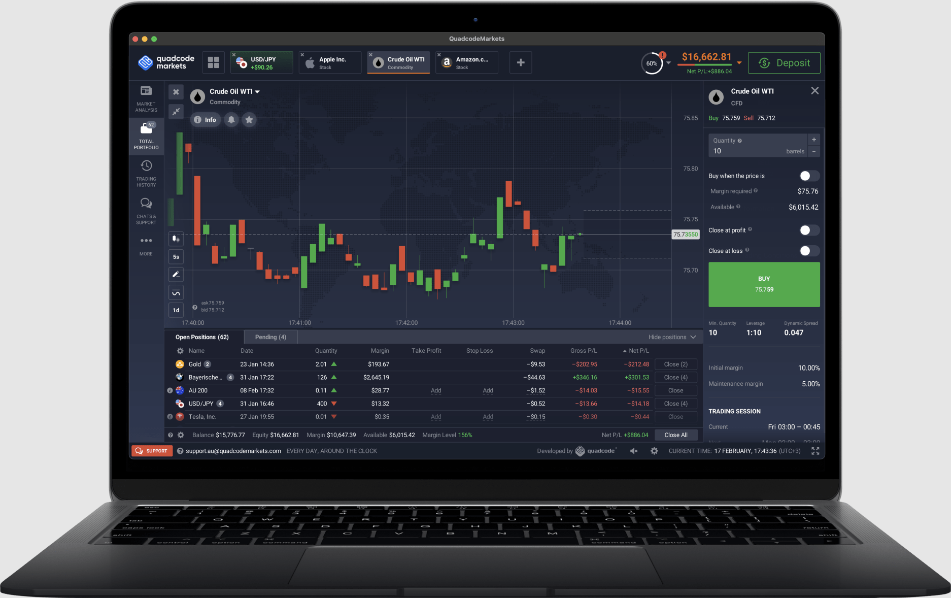 QCM trading platform